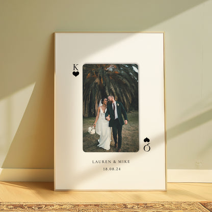 Playing card King and Queen photo gift