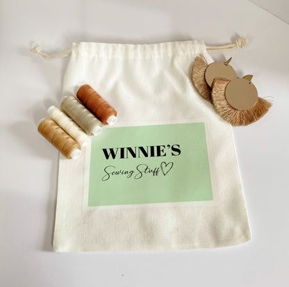 Personalised Sewing Accessories Bag