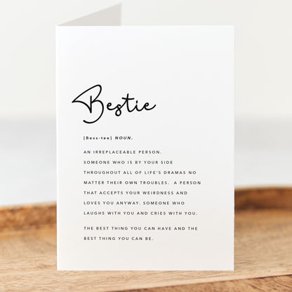 Definition of a Bestie Greeting Card