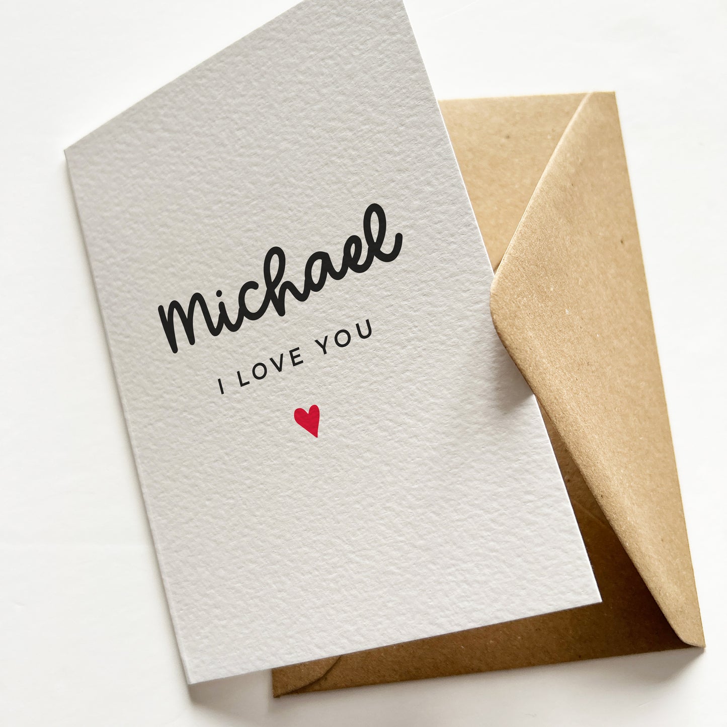 Personalised I love you card