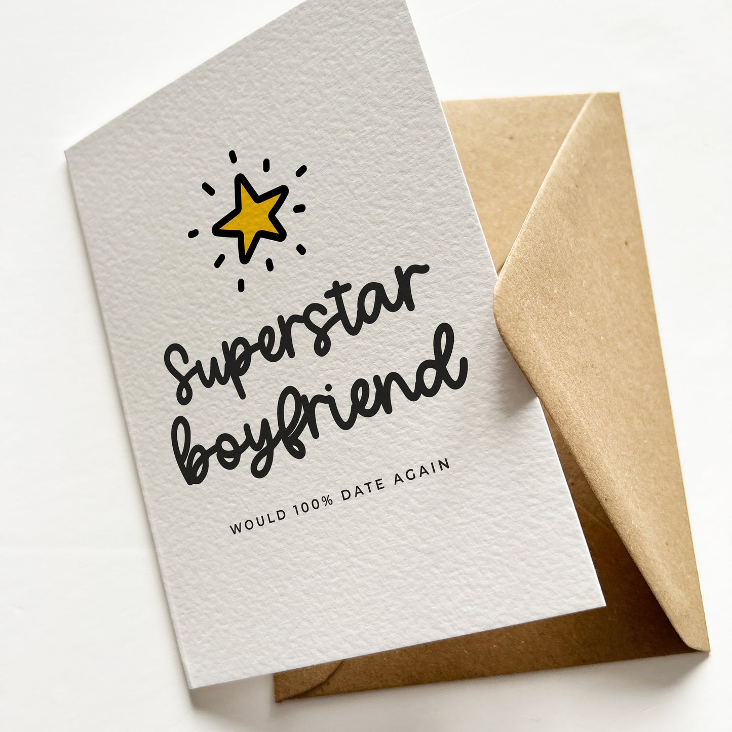 Superstar boyfriend greeting card