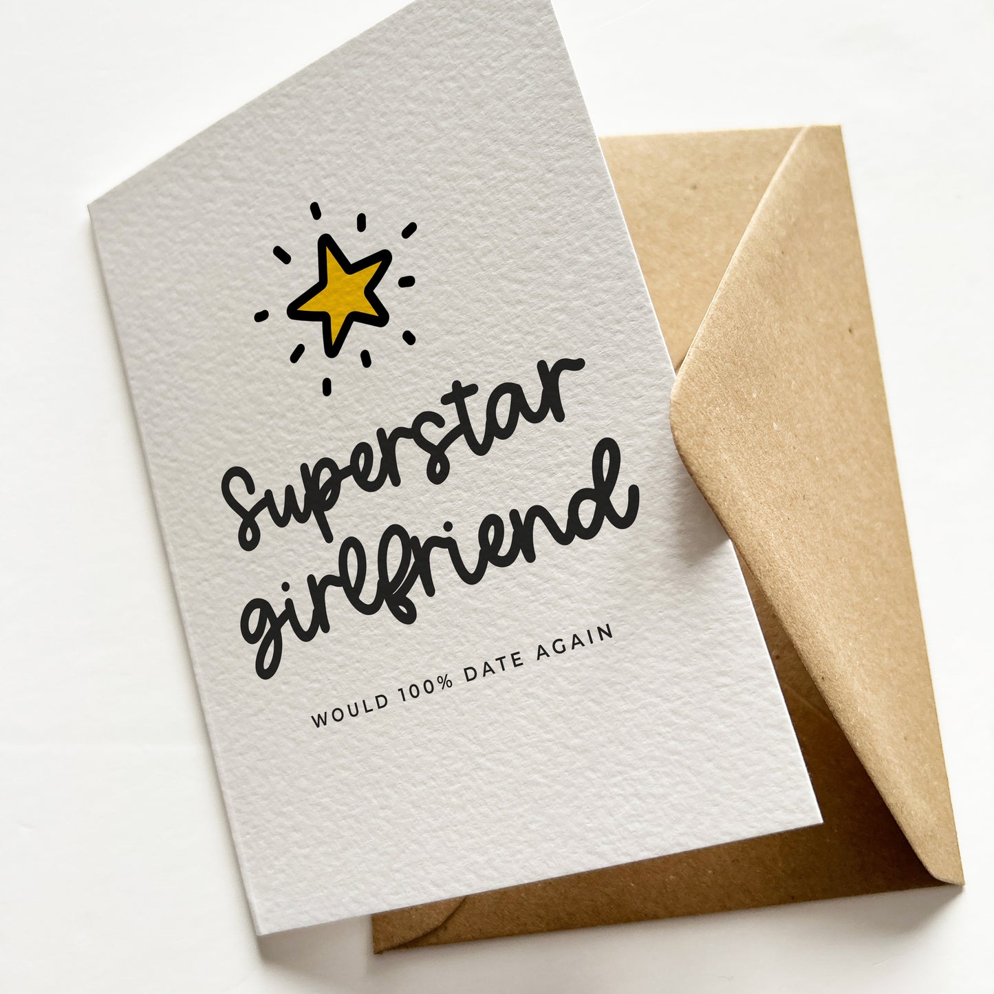 Superstar girlfriend greeting card