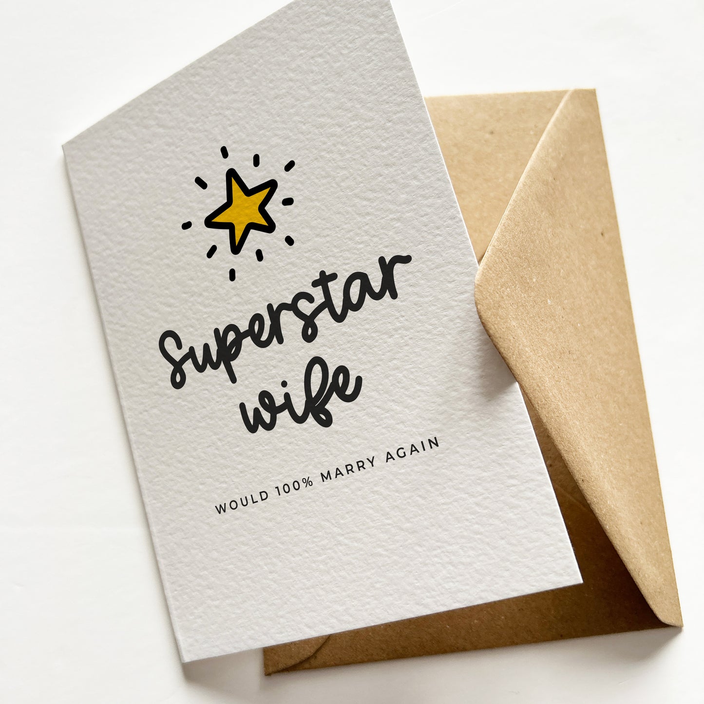 Superstar wife greeting card