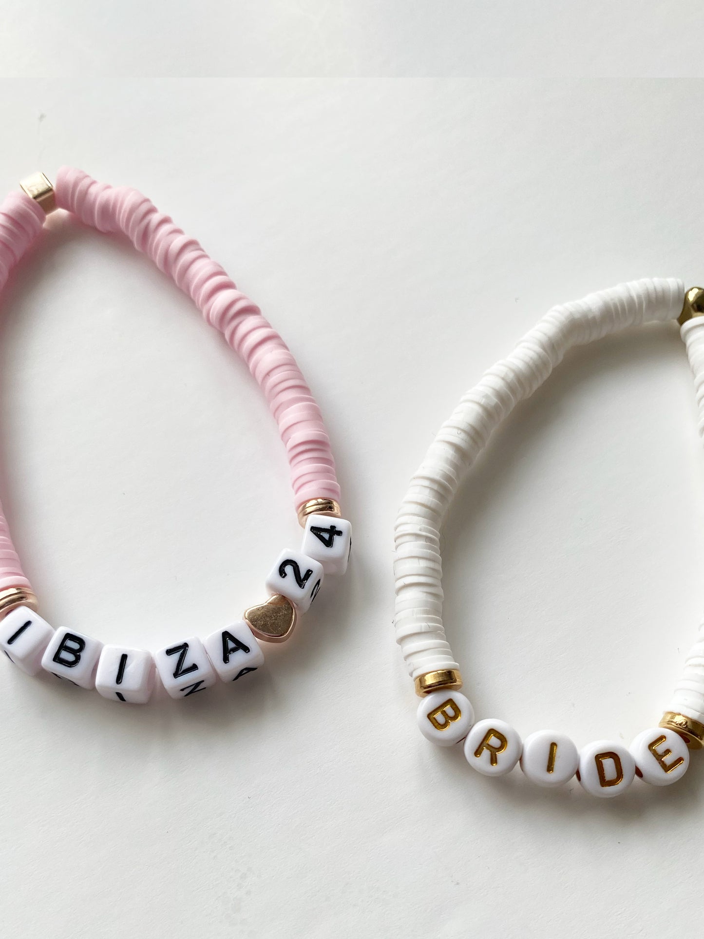 Clay bead bracelets for hen party