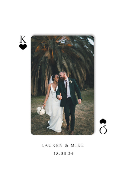 Playing card King and Queen photo gift