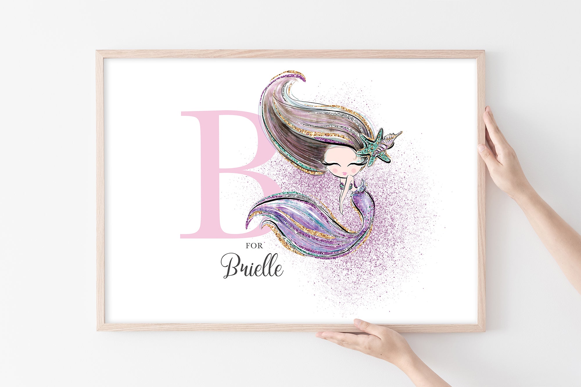 Mermaid nursery wall sales art